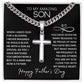 To My Amazing Son | Happy Father's Day Cross Necklace