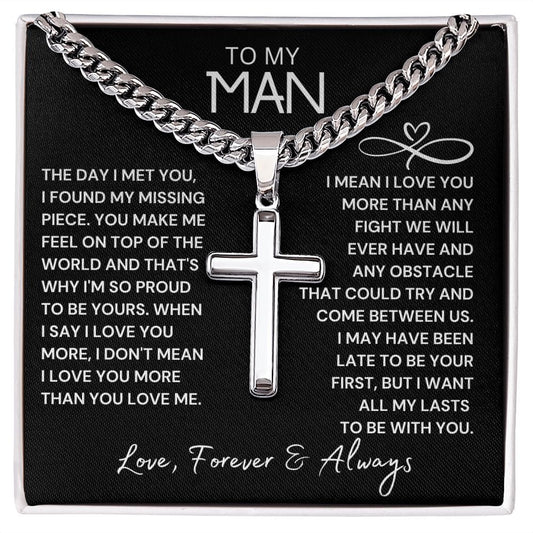 To My Man | Cuban Chain With Cross