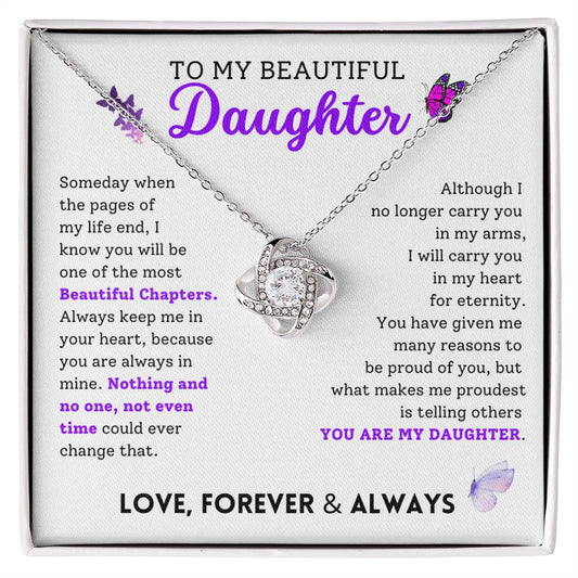 To My Beautiful Daughter Necklace | Love Forever & Always
