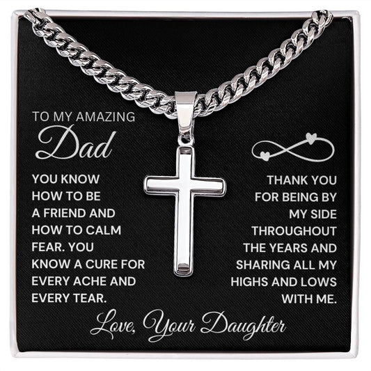 To My Amazing Dad | Cross Necklace