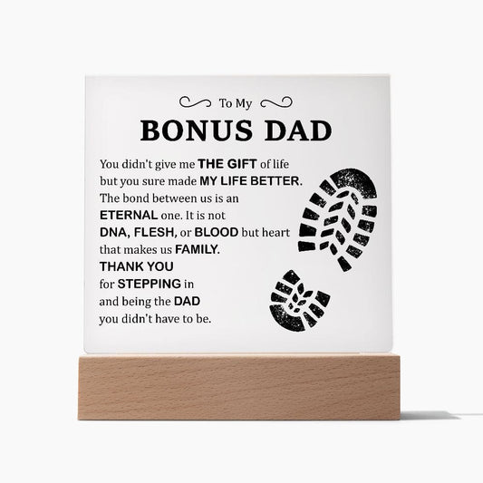 To My Bonus Dad | Acrylic Plaque