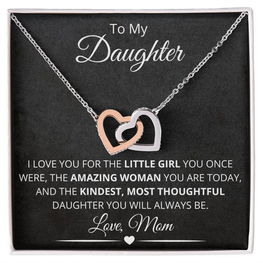 To My Daughter Necklace, Love Mom