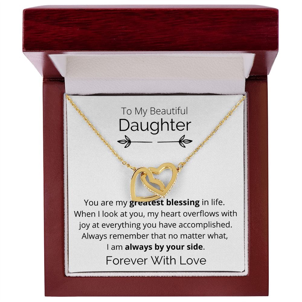 To My Beautiful Daughter | Double Hearts Necklace | My Greatest Blessing